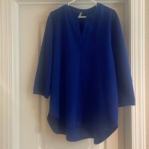 Royal blue tunic. No tags. 2X. Boutique top.